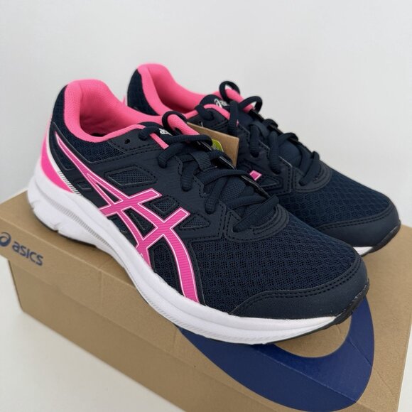 Asics Women's Jolt 3 Running Shoes size 6.5 D WIDE French Blue/Hot Pink 1012A909 - Picture 1 of 12